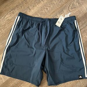 Adidas 3- Stripe Swim Trunks- Size‎ 2XL